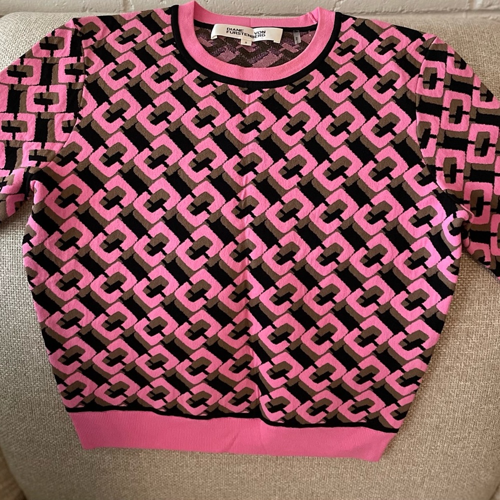 DVF knit crop top size Small